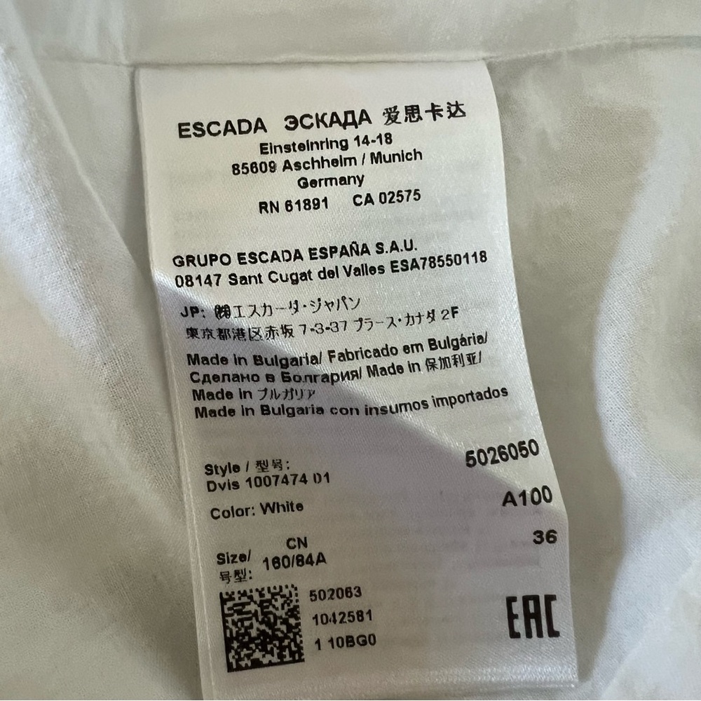 ESCADA white Sleeveless Dress with Pockets - Picture 5 of 7